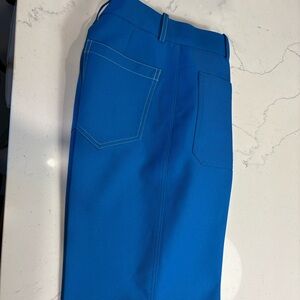 Victoria Beckham Vibrant Blue Wide-Leg Pants